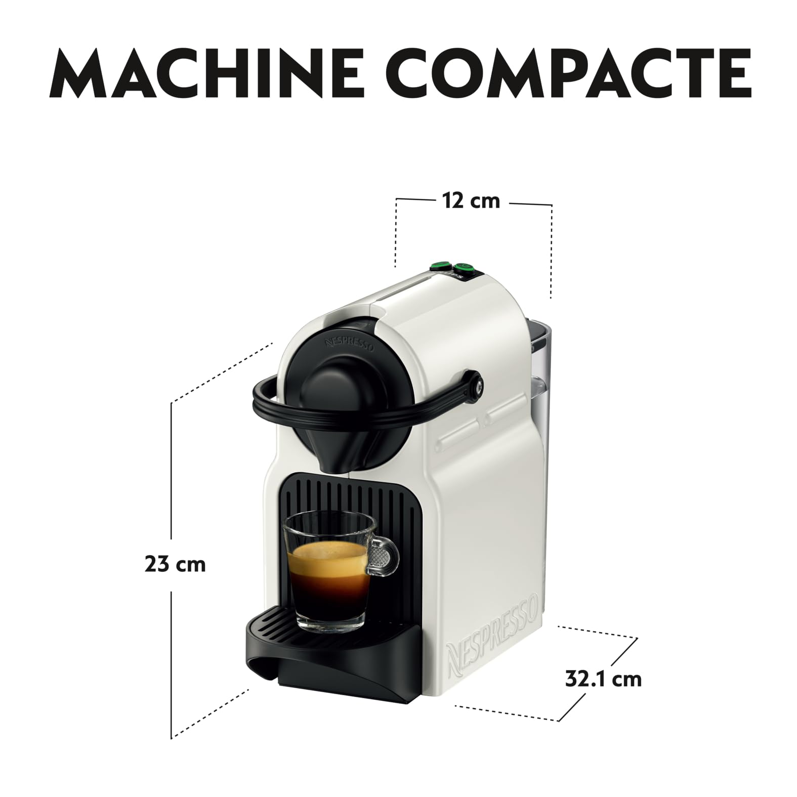 Navisto Machine à Café Inissia Blanche Cafetière Espresso